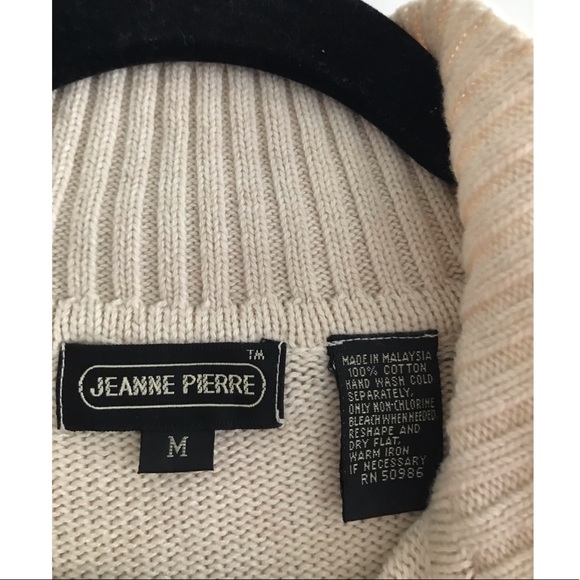jeanne pierre cream pullover sweater - Picture 3 of 3